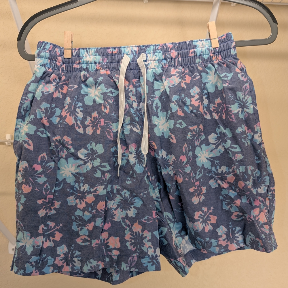 Chubbies Swim Trunks Floral Blue 5"